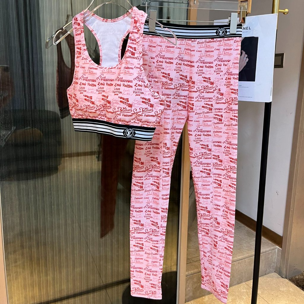 Lv High Elastic Fitness Yoga Clothing Sports Suit $226 Size: M L